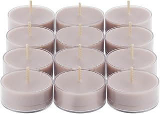 PartyLite Set of 12 Tea Lights Candles, White Birch & Currant Scent, Aromatherapy Scented Candles Gift Set, Up to 4 to 6 Hours Burn Time