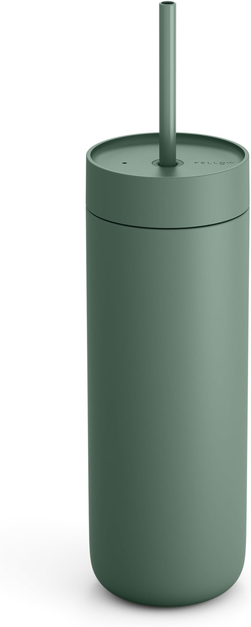 Fellow20 oz Carter Cold Water Bottle for Water, Iced Tea, Coffee, Smoothies, Iced Coffee & more - Stainless Steel Vacuum-Insulated Iced Coffee tumbler with Spill Resistant lid and straw - Smoke Green
