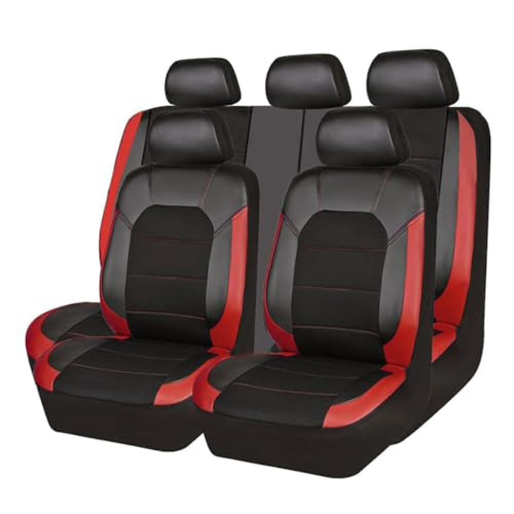 Auto Stoelhoezensets voor VW T6 California 2016-2024, 5 Stoelen Leer Waterdicht Ademend Volledige Set Achterzetel Beschermers Accessoires,A