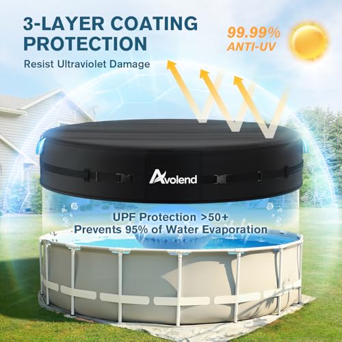 Cobertor solar redondo 12 pies para piscina miniatura 4