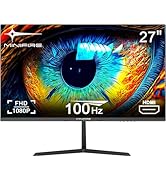 Minifire 27 Zoll Monitor, 100 Hz, FreeSync, Full HD, 1080p Monitor PC Bildschirm mit HDMI VGA Por...