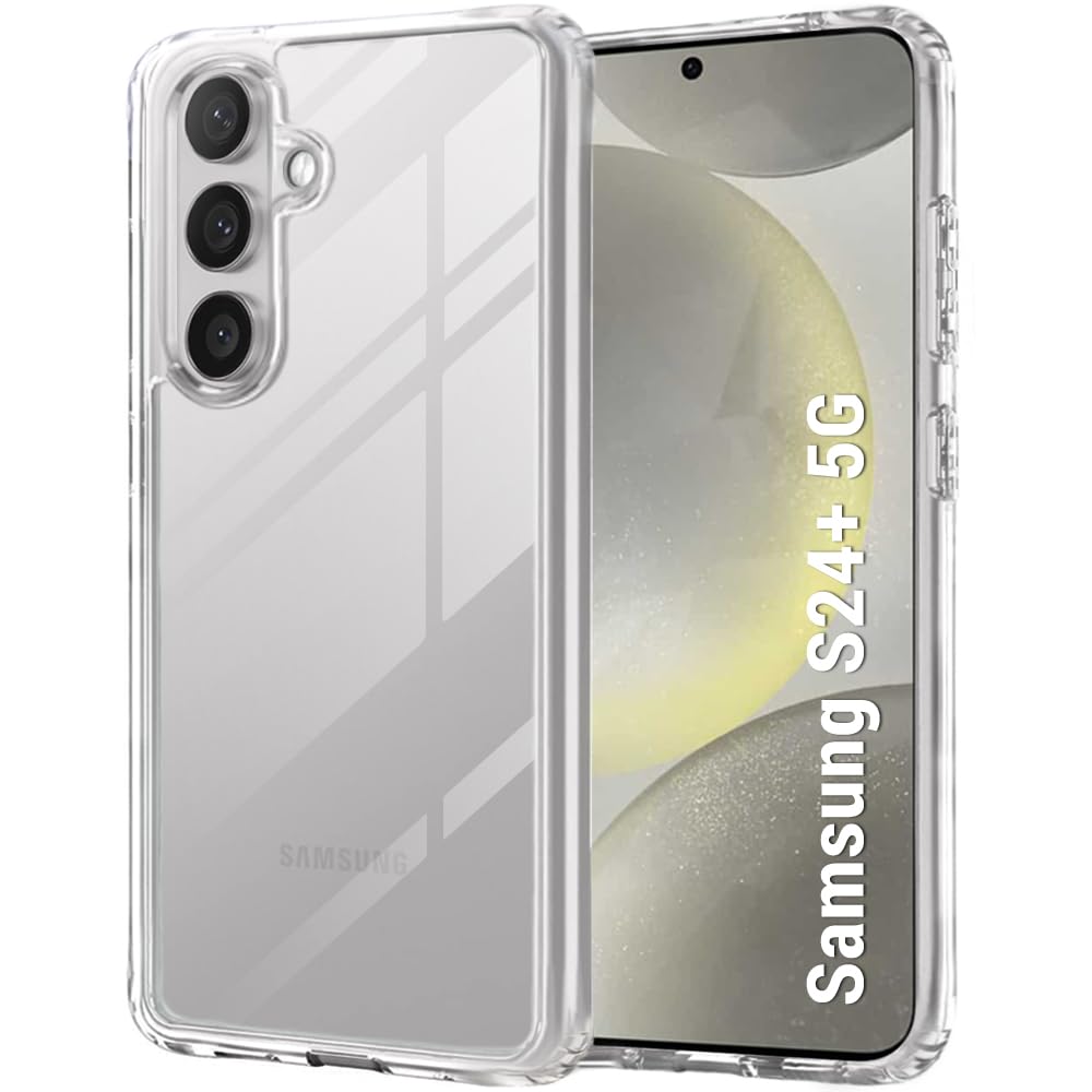 TheGiftKart Ultra-Hybrid Crystal Clear Back Case Cover for Samsung Galaxy S24 Plus 5G | Shockproof Design | Camera Protection Bump | Hard Clear Back Cover for Samsung S24 Plus (PC & TPU, Transparent) (B0CR79JS1F) Amazon Price History, Amazon Price Tracker