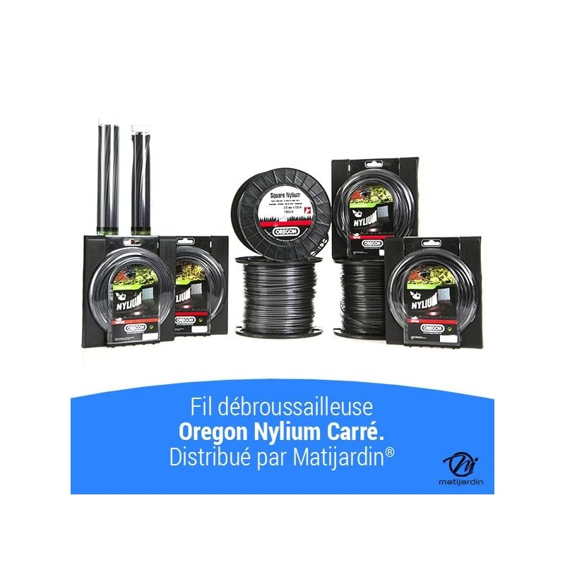 Matijardin - Fil débroussailleuse Carré 3 mm x 155 m Oregon Nylium