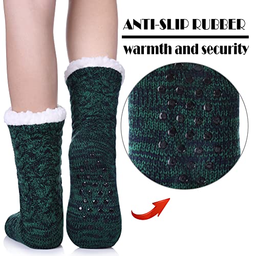 Image of Dosoni Womens Slipper Fuzzy Socks Non Slip Winter Warm Soft Fluffy Cozy Fleece Lining Home Socks