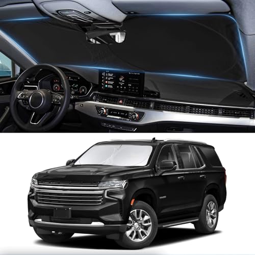 for Tahoe 2025 Windshield Sun Shade Sunshade-Custom Fit 2024 2023 2022 2021 Chevrolet Tahoe Z...