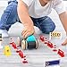 TOYANDONA 31Pcs Road Signs for Kids, Miniature Plastic Traffic Cones Mini Barrel Roadblocks Toys Set Educational Playset Pieces for Boys& Girls