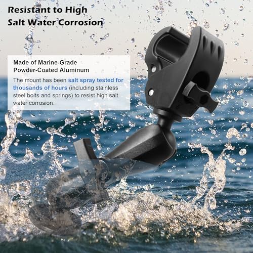 WINDFRD Aluminum Trolling Motor Stabilizer, Greater Gripping Strength and Range through 1.5\" Ball and 5.9\" Arm, Adjustable Boat Accessories for Minn Kota, Rhodan