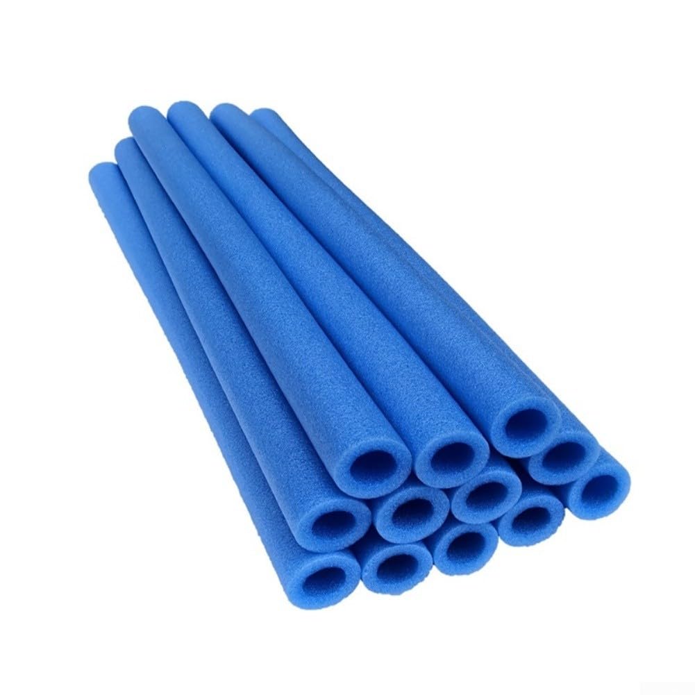 Blue Foam Tubes Pole Protector Pads For Garden Swing Set Safe Cover Sleeves Pack Of 12 Weather Resistant Padding To Prevent Injury And Damage From Rain Sun Wind Outdoor Play Equipment Guard