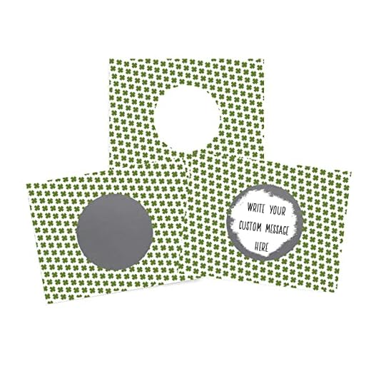 My Scratch Offs 20 Pack Clover St. Patrick's Day Make Your Own DIY Scratch Off Note Cards & Stickers for Teacher Rewards & Small Business Freebies