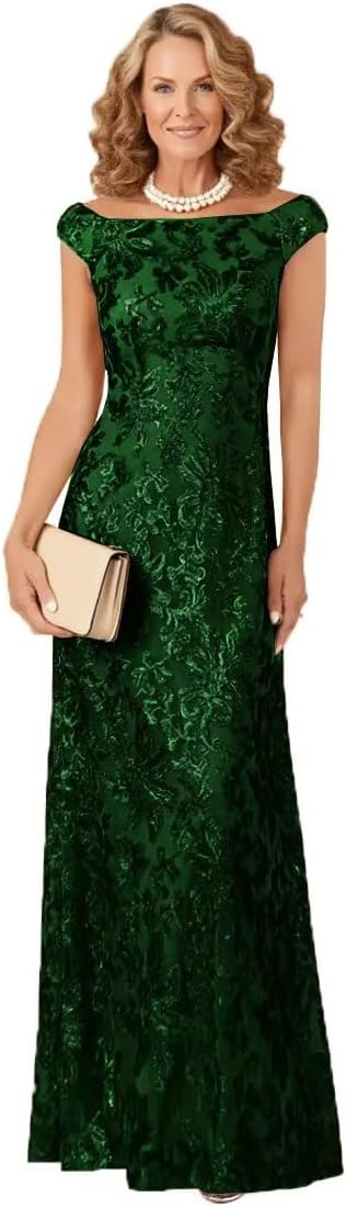 Xyiveaf Mother of The Bride Dresses for Women Formal Sparkly Long Mother of The Groom Dress for Wedding