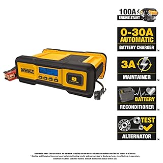 DEWALT DXAEC100 Professional 30-Amp Battery Charger and 3-Amp Maintainer with 100-Amp Engine Start