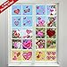 Tifeson 100 PCS Valentine's Day Window Clings Heart Static Stickers Decal - Removable Valentines Window Decals - Valentines Decorations