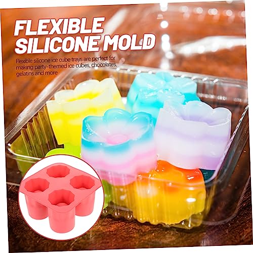 Molde de Hielos Flexible de Silicona Rojo miniatura 7