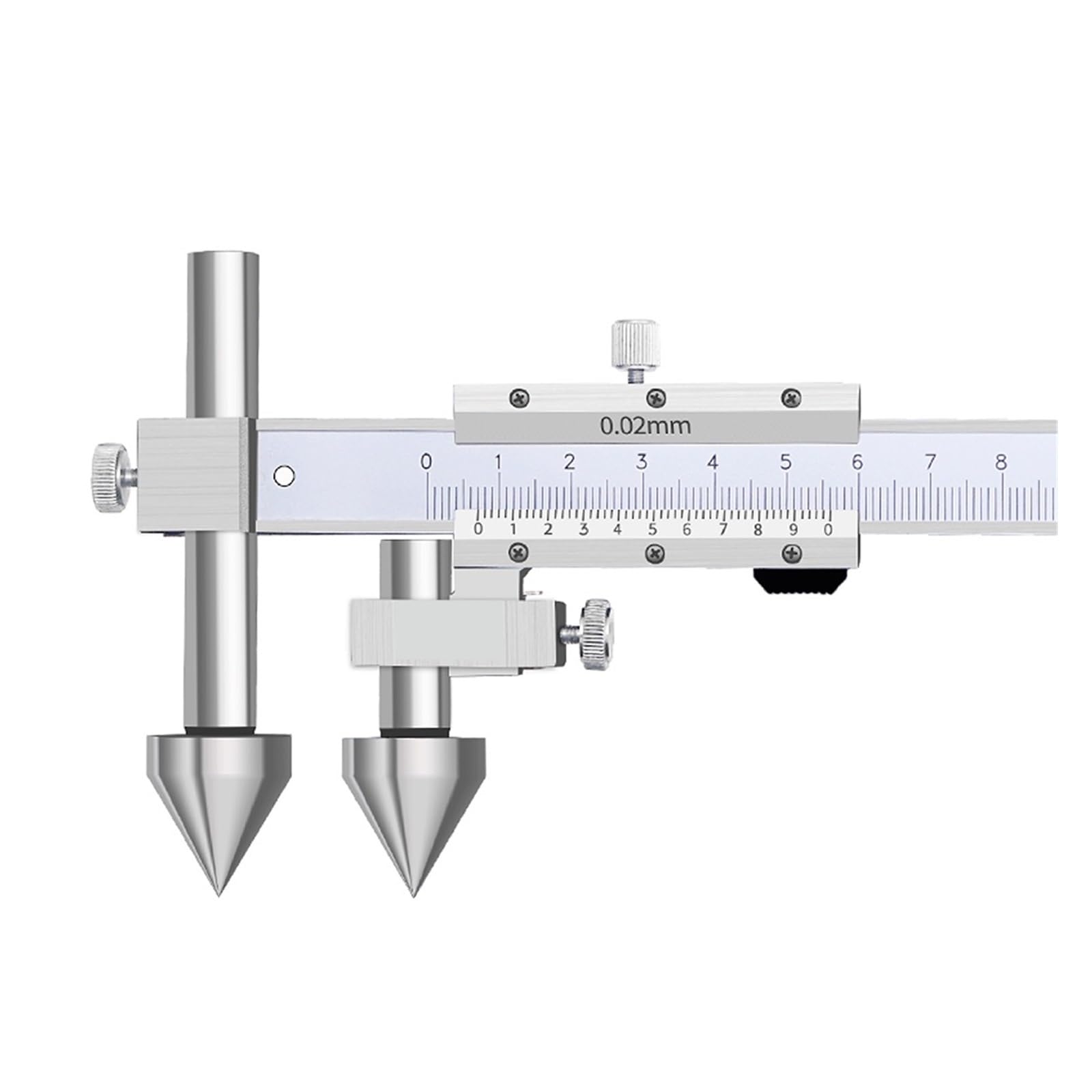 Bdayek One Color Vernier Calipers Center Distance Edge Hole Vernier Caliper Measuring Range 150Mm 200Mm 300Mm Stainless Steel Tool(20-200Mm)