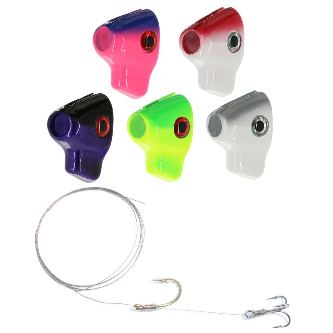 Ballyhoo Trolling Lures with Free Offshore Rig Included for Mahi Mahi Dolphin Dorado Wahoo Marlin Tuna Offshore Big Game Lures