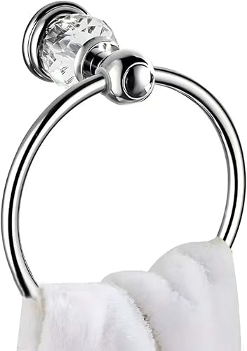 Miniatura 10 de Anillo de toalla dorado de cristal, anillo dorado para toallas de baño, toallero dorado para colgar toallas de mano para el hogar, soporte de toalla