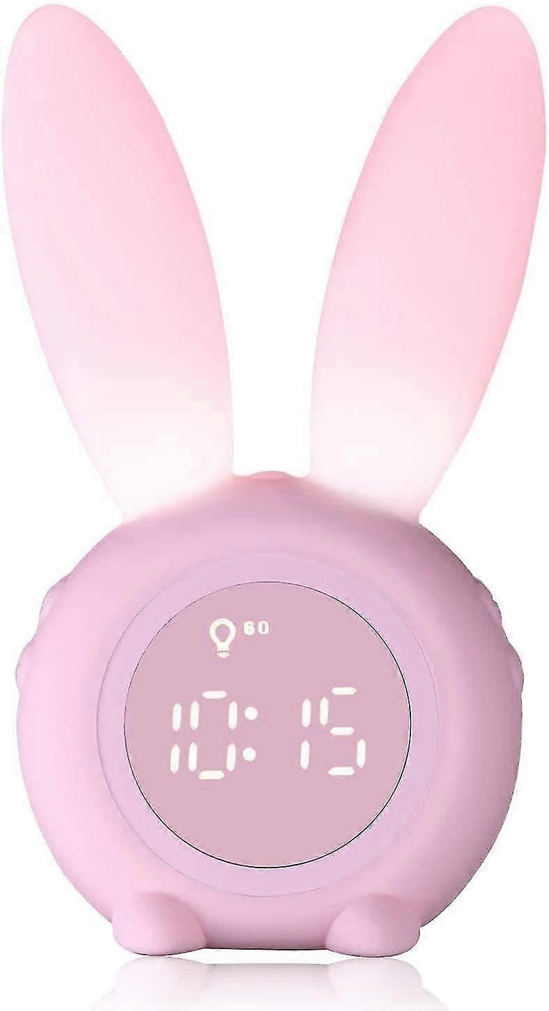 JOYHAPPST Kids Alarm Clock,rechargeable Bunny Children's Sleep Trainer Clock With Night Light,sleep Timer For Boys Girls