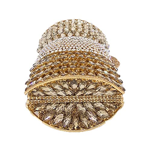 Image of Boutique De FGG Mini Sparkly Crystal Clutch Purse for Women,Evening Bags with Spikes,Wedding Party Rhinestone Clutch Handbag