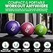 Bean Products Soft Weighted Balls - Soft and Safe Workout Balls for Yoga, Rehab, Pilates and Fitness - Latex Free, Easy to Grip, Versatile Physical Therapy Exercise Ball - Grape, 6lbs, 2 Pack