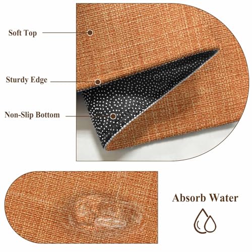 Tapete decorativo microfiber 3x5 pies naranja miniatura 7