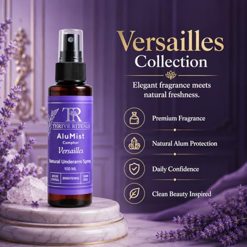 Image of AluMist Versailles Natural Alum Underarm Spray | Alcohol-Free Deodorant for Men & Women | Long-Lasting Freshness | Odour Protection | Gentle Daily Use | 100 ml