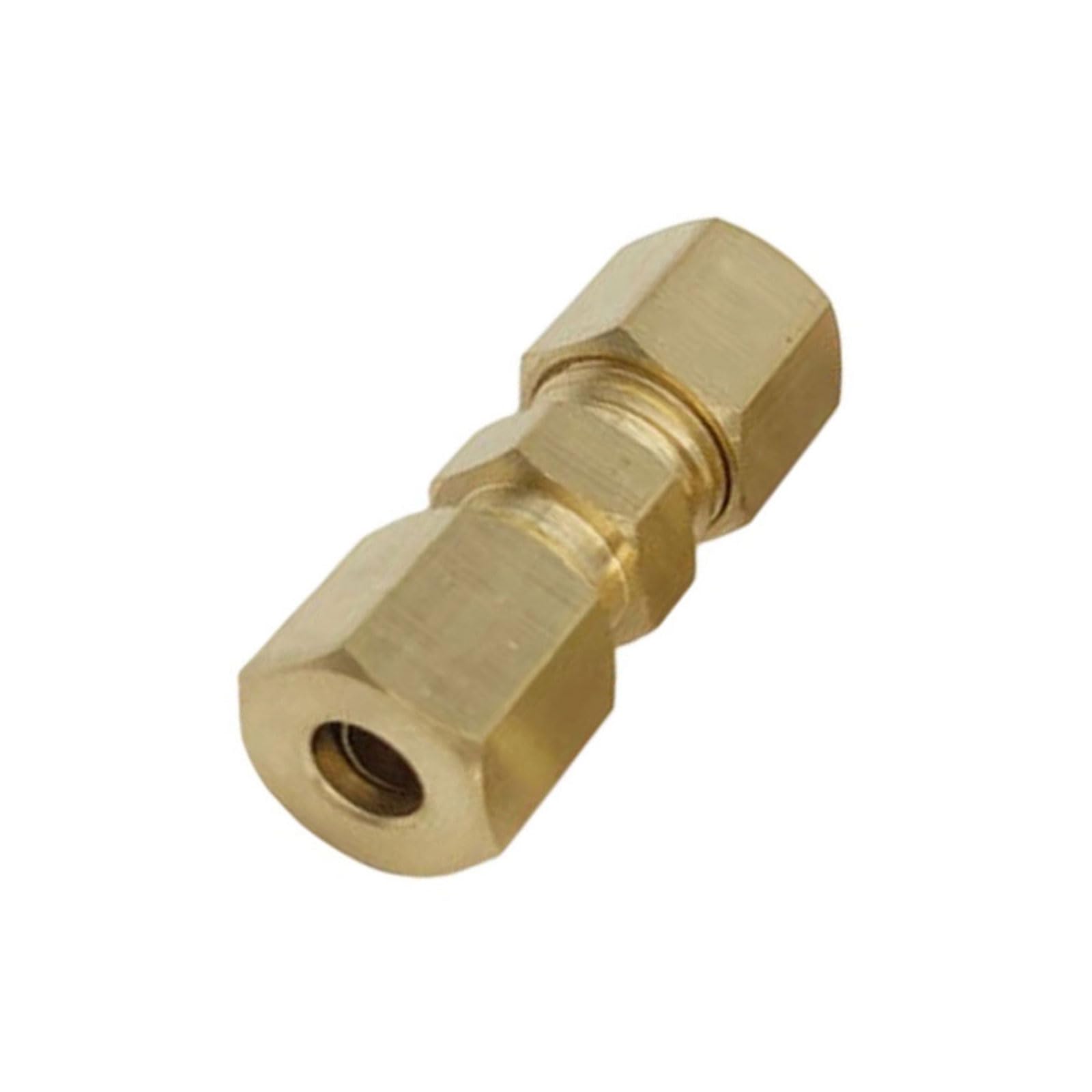 Brass 3/16 Brake Line Connector, Corrosion-Resistant Leakproof Seal for Automotive Repairs High-Pressure Brass Coupling for Automotive Repairs