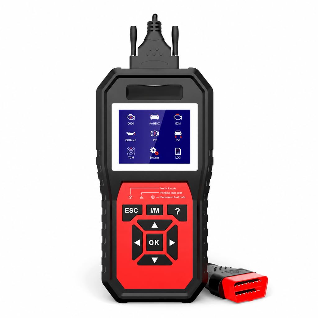 Konnwei KW460 Escáner Diagnóstico OBD2 para Mercedes Benz Motor ABS SRS Transmisión TPMS con Actualizaciones Gratuitas