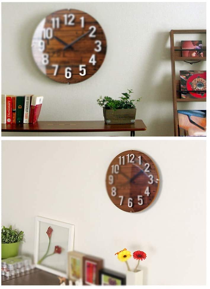 Horloge murale marron pour salon au style vintage raffiné