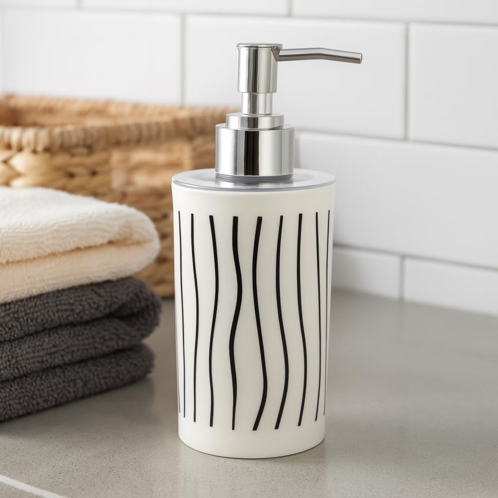 LAGET® Liquid Soap Dispenser/Shampoo/Sanitizer/Lotion Dispenser Plastic Bottle with Pump for handwash in Bathroom/Kitchen Sink 350 ML Each(Pack of 2) 1