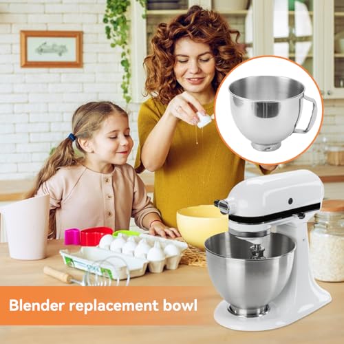 Tazón mezclador de acero inoxidable 304 de 4.5QT - 5QT miniatura 2