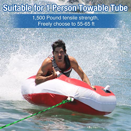 Image of Affordura Wakeboard Rope with Dual Handles, 75 FT 4-Section