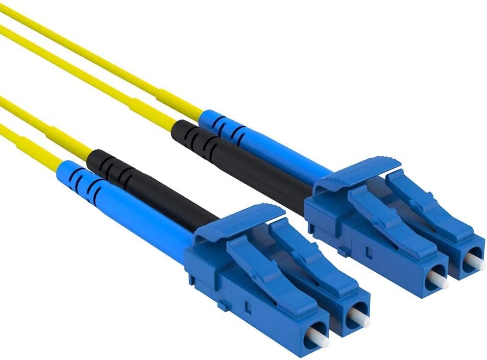 CableRack 2 Meter LC to LC Single Mode Fiber 9/125 Fiber Patch Cable (5-Pack)