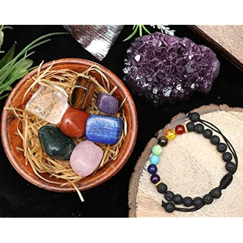 FASHIONZAADI Amethyst Cluster and Chakra Stones Set Cover