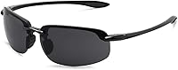 Vista 42 de JULI - Lentes de sol deportivos para hombres y mujeres, marco sin montura Tr90 para correr, pesca, béisbol, conducción, MJ8001