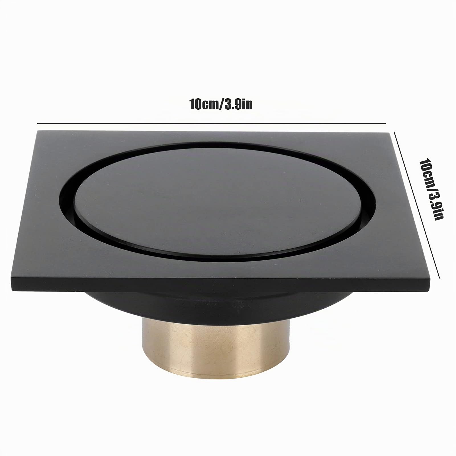 Drain de Douche Carré Siphon de Sol Anti-Odeur, 10x10 cm Drain de Sol avec Filtre Amovible pour Salle de Bain Cuisine Jardin Hôtel