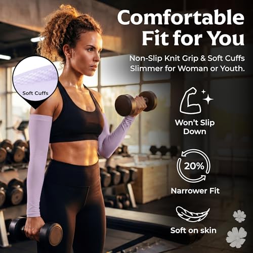 Image of SportsTrail Cooling Arm Sleeves for Men & Women - Breathable, UV Sun Protection, Sports Arm Sleeves for Women, Men & Youth