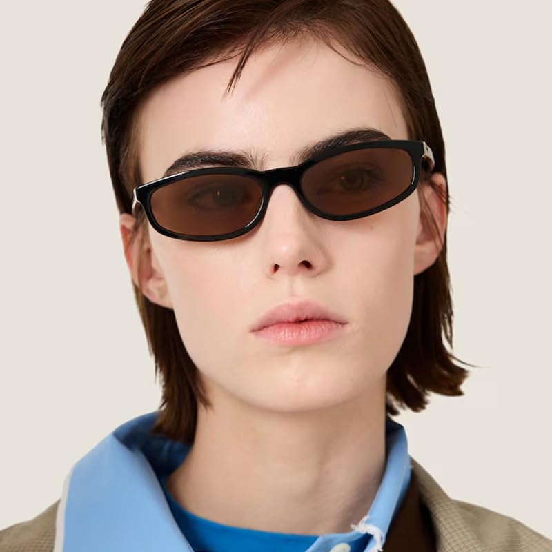 Kursan Oval Sunglasses for Women Men Fashion 90s Style Small Narrow Face Sun Glasses4
