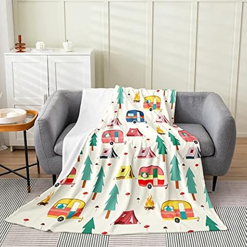 Colorful Camper All Season Bed Blanket Cover