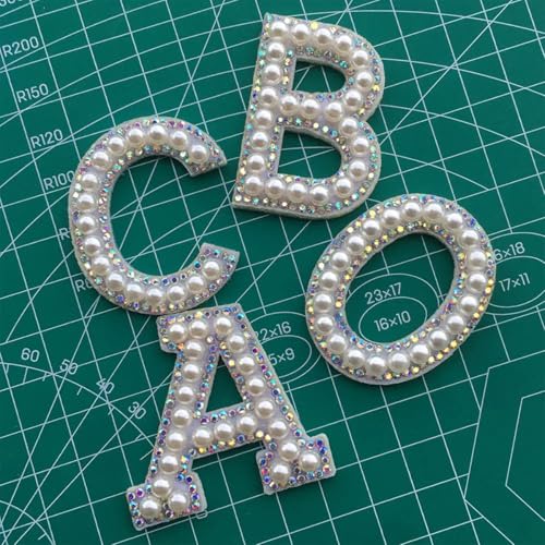 Patchs en perles et strass de A à Z faits main pour customisation haute couture - 7