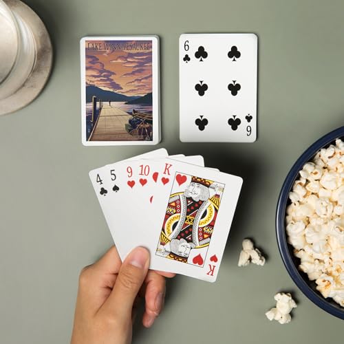 Baraja de 52 cartas tamaño póker scenic Lake Winnipesaukee miniatura 2