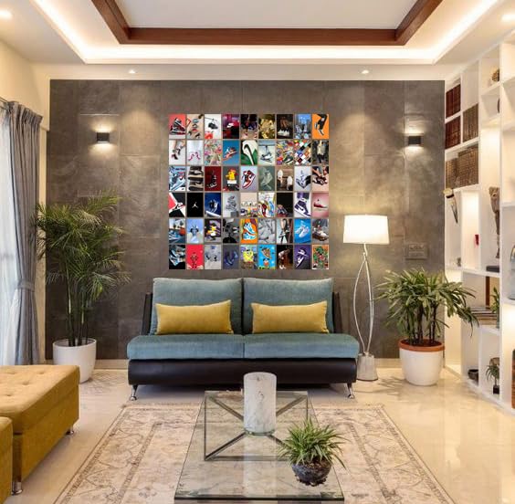 Image of Pack of 54 Sneakerhead Aesthetic Wall Collage Kit Posters - 4 x 6 Inches Posters for Wall Decoration - Wall Art For Bedroom, Office, Living room, Dorm room - 1 Tissue Tape