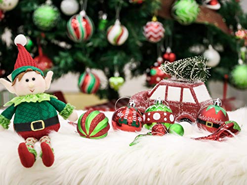 Victor's Workshop Weihnachtskugeln 70tlg. Kunststoff Christbaumkugeln Weihnachtsdeko Weihnachtsbaum Dekoration Set Plastik Weihnachten Deko… – Ansicht 6