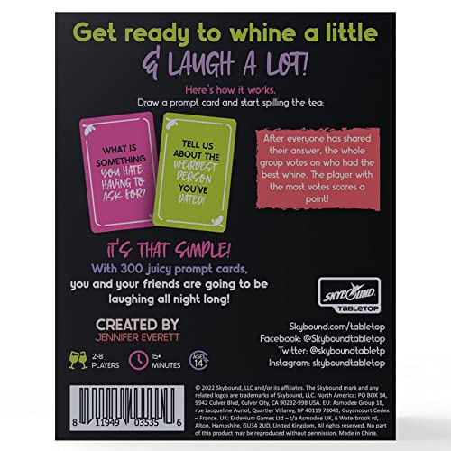 Skybound Whine Night - A Party Game For Whine Lovers, Games, Conversation Starting Card Game, Spill The Tea & Laugh, Play In A Group Of 2-8 Players #TOP5