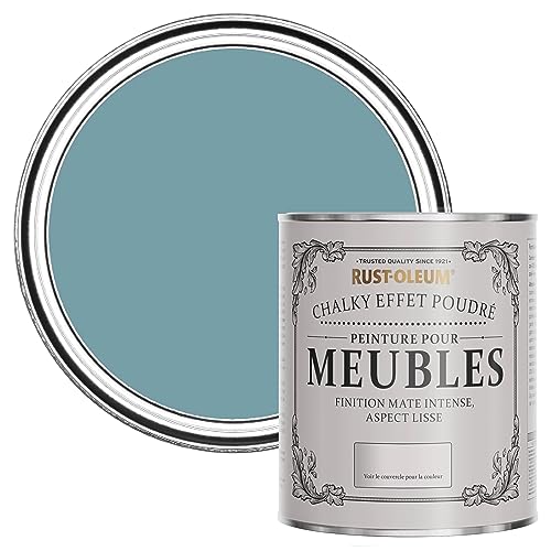 Rust-Oleum Peinture Bleue pour Meubles Chalky, Mat Effet Poudré - Océan 750ml