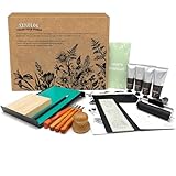 Xenolog Deluxe Block Printing kit - Premium lino Cutters, Linoleum Blocks for printmaking, Includes Printing Ink in 4 Colors, Brayer, baren, Basswood, Transfer Paper, Stencils, and Guide - Ideal Gift
