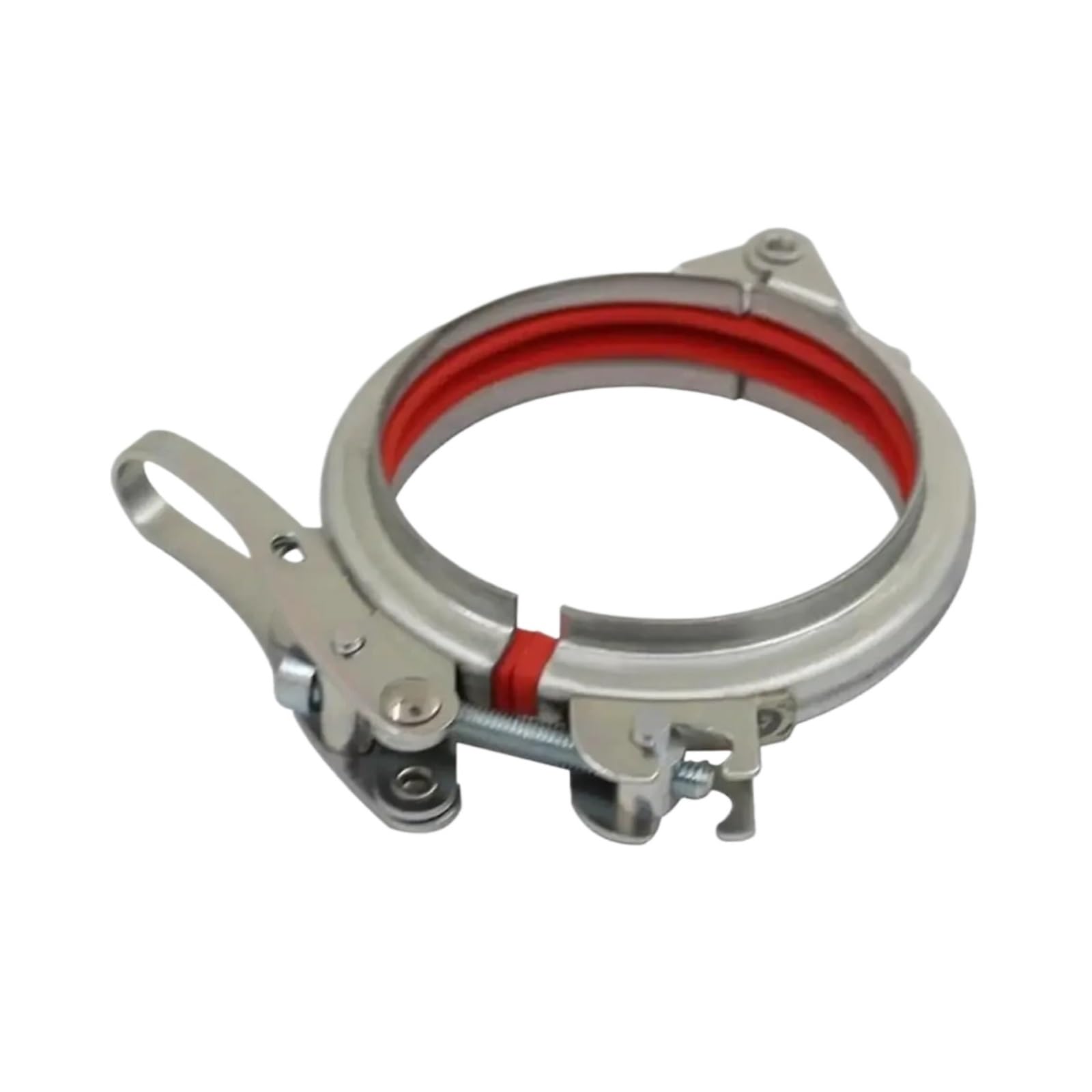 Abrazadera de manguera ajustable, revestimiento de goma, accesorios de Hardware de acero galvanizado, 1 ud.