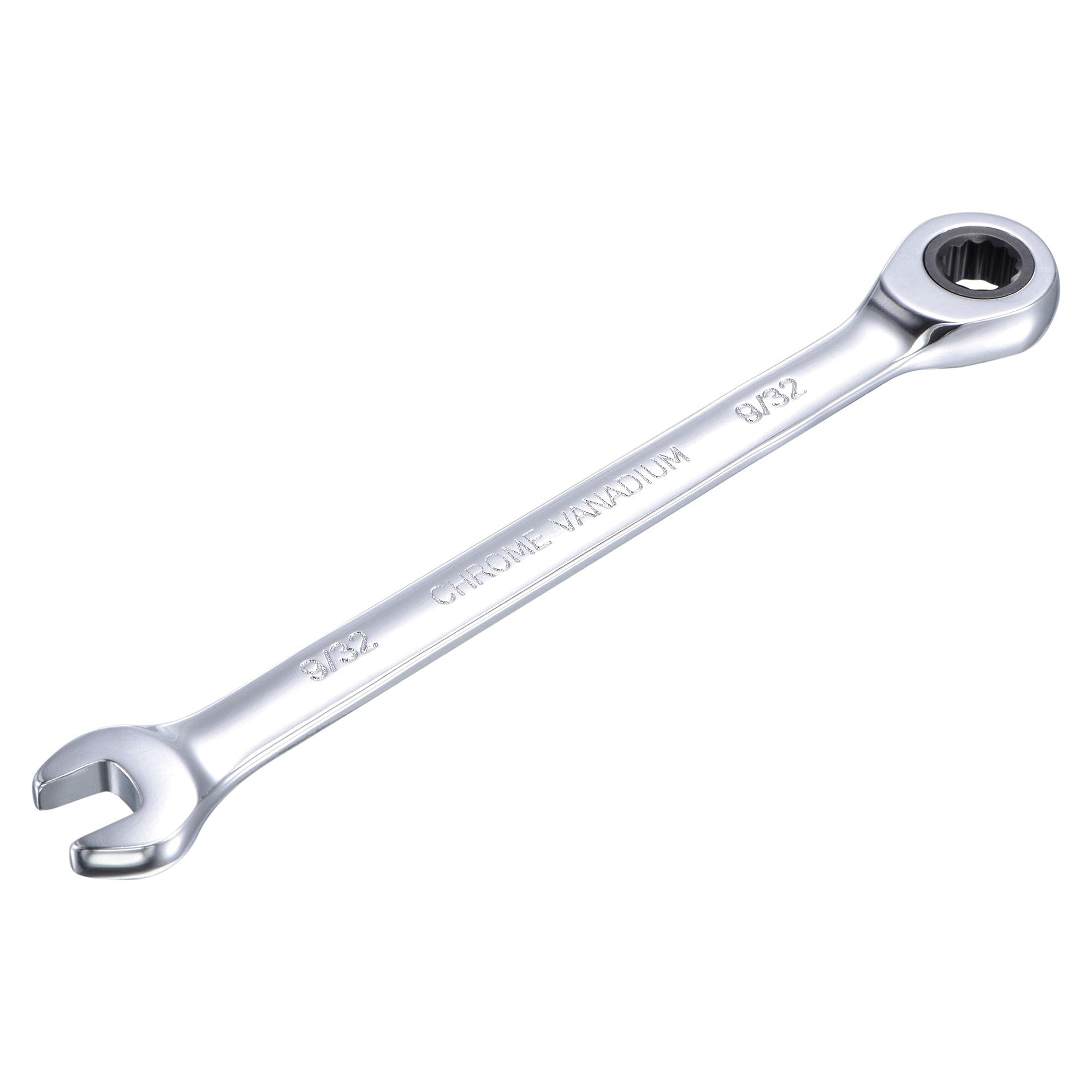 Llave Combinada 27 Mm - Boca Abierta Y Anillo De Trinquete, Acero Pulido De 32 Cm
