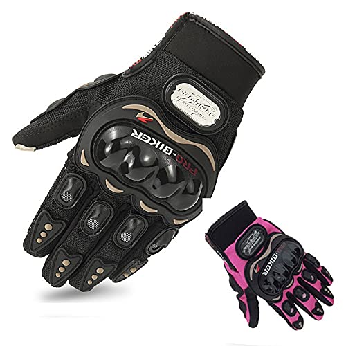 Guanti Moto Uomo Traspiranti - Rosa, Taglia S - Guantini Da Corsa E Ciclismo