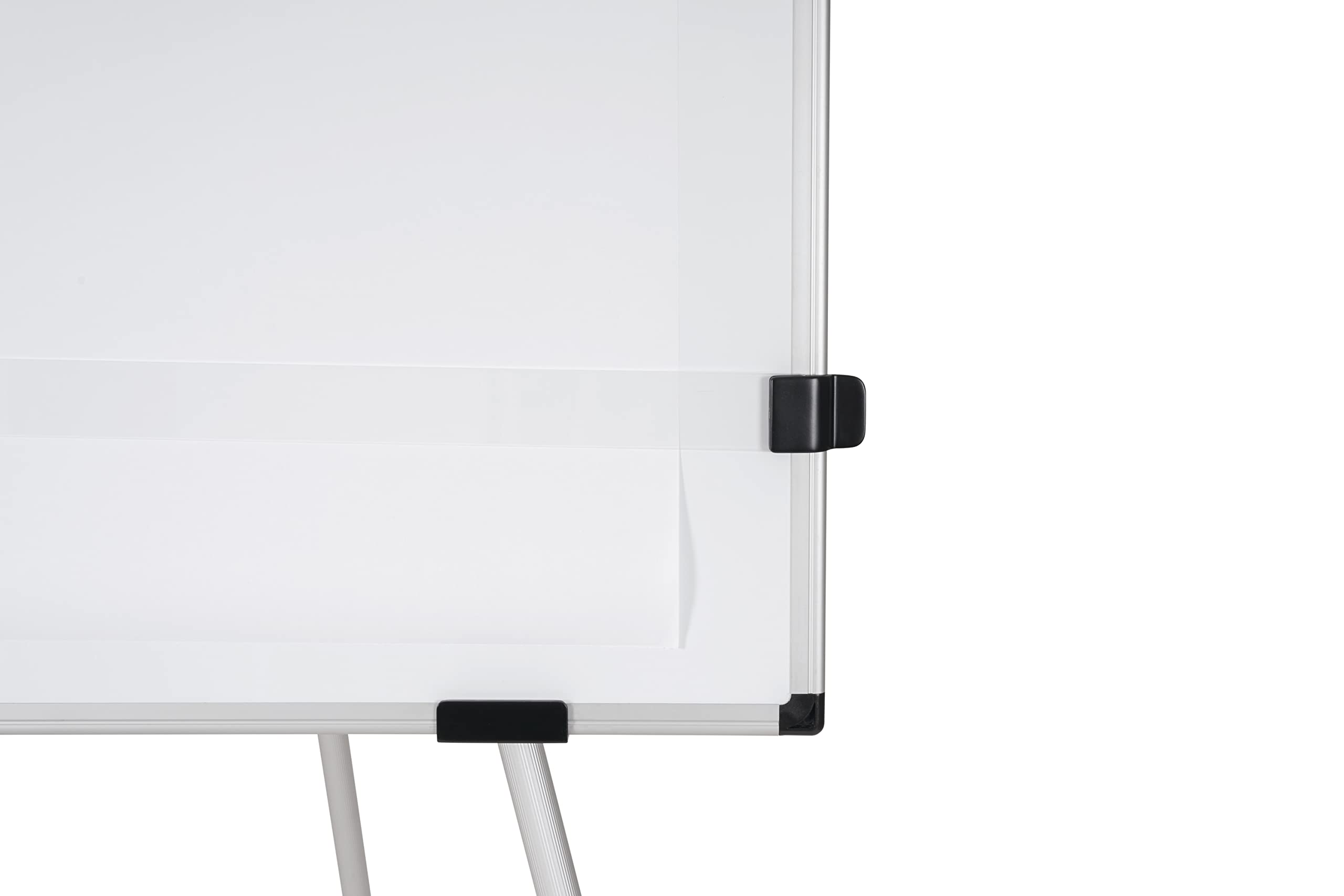 Bi-Office Earth Kyoto Lavagna Portablocco Treppiede, Con Rotolo Di Carta, Con Bracci Estensibili, 70 x 100 cm (formato euro), Superficie Magnetica e Cancellabile A Secco, Cornice In Alluminio