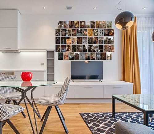 Image of Pack of 54 Dark Academia Wall Collage Kit Posters - 4 x 6 Inches Wall Decor Poster - Wall Art For Bedroom, Living room, Office - 1 Tissue Tape